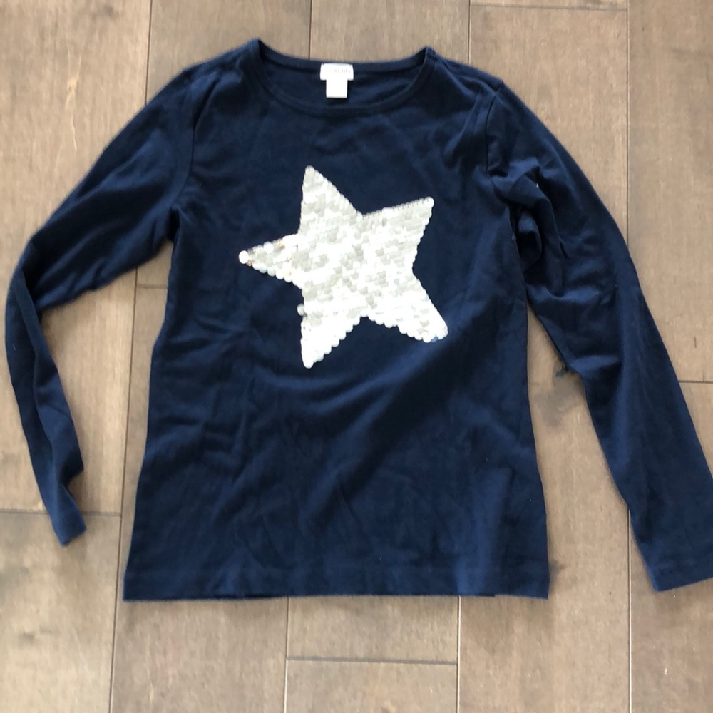 NWOT J. Crew Crewcuts sequins long sleeve tee - Picture 1 of 3